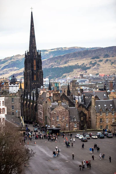 Rondom Edinbrugh Castle Gezien Vanaf Edinbrugh Castle Schotland — Stockfoto