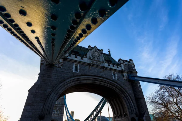 Tower Bridge Ist Eine Kombinierte Klapp Und Hängebrücke London Die — Stockfoto