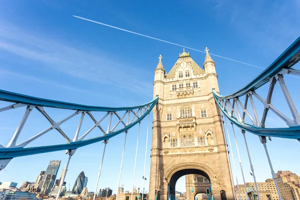 Tower Bridge Kombinerad Bascule Och Hängbro London Byggd Mellan 1886 — Stockfoto