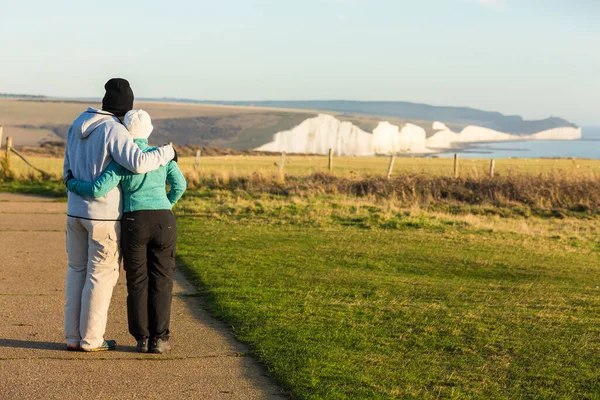 Seven Sisters Series Chalk Cliffs English Channel — Stock Photo, Image