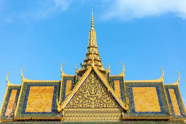 Turismo Arquitectura Techo Estilo Jemer Palacio Real Phnom Penh Camboya —  Fotos de Stock
