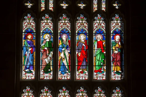 Vidrieras Catedral San Andrés Iglesia Catedral Diócesis Anglicana Sydney Iglesia —  Fotos de Stock