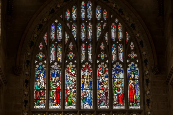 Skleněné Sklo Katedrále Ondřeje Katedrála Kostela Anglikánské Diecéze Sydney Anglikánské — Stock fotografie