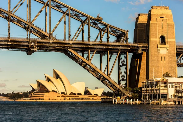 River Sydney Harbour Bridge Links North South Sydney City Opera — Stock Photo, Image