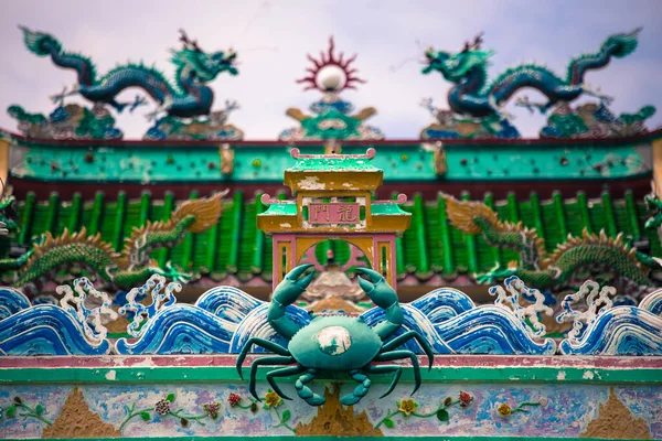 Templo Chino Pueblo Pesquero Chino Pulau Ketam Cerca Klang Selangor — Foto de Stock