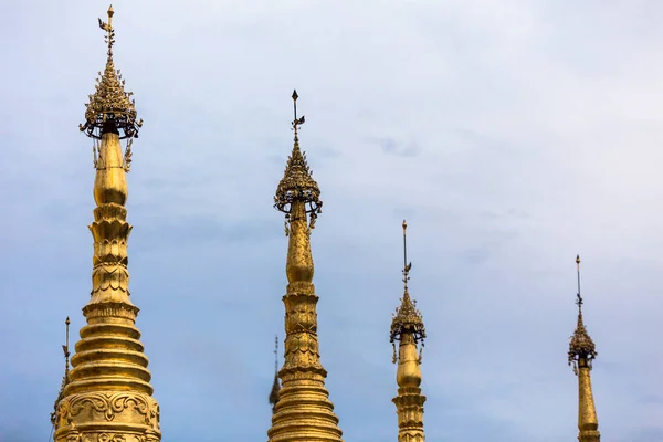 Golden Stupa Traditional Temple Architecture Shwedagon Pagoda Rangún Myanmar Sureste —  Fotos de Stock