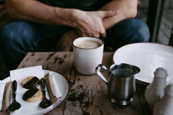 Morning Black Coffee Cookies — Stock Photo, Image