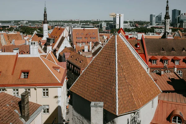 Old Center Tallinn City View Roof — Stock Photo, Image