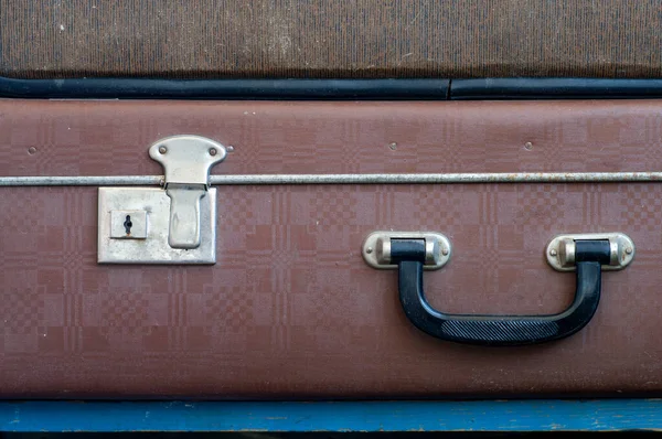 Two Old Suitcases Top Each Other Close — Stock Photo, Image