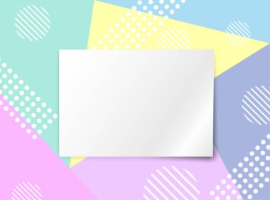 Renkli kağıt kaplama arka plan. Işık ve gölgeli tasarım. Vektör.