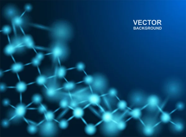 Дизайн Молекул Атомы Медицинский Научный Опыт Молекулярная Структура Голубыми Сферическими — стоковый вектор