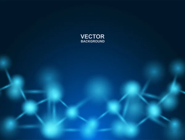 Дизайн Молекул Атомы Медицинский Научный Опыт Молекулярная Структура Голубыми Сферическими — стоковый вектор