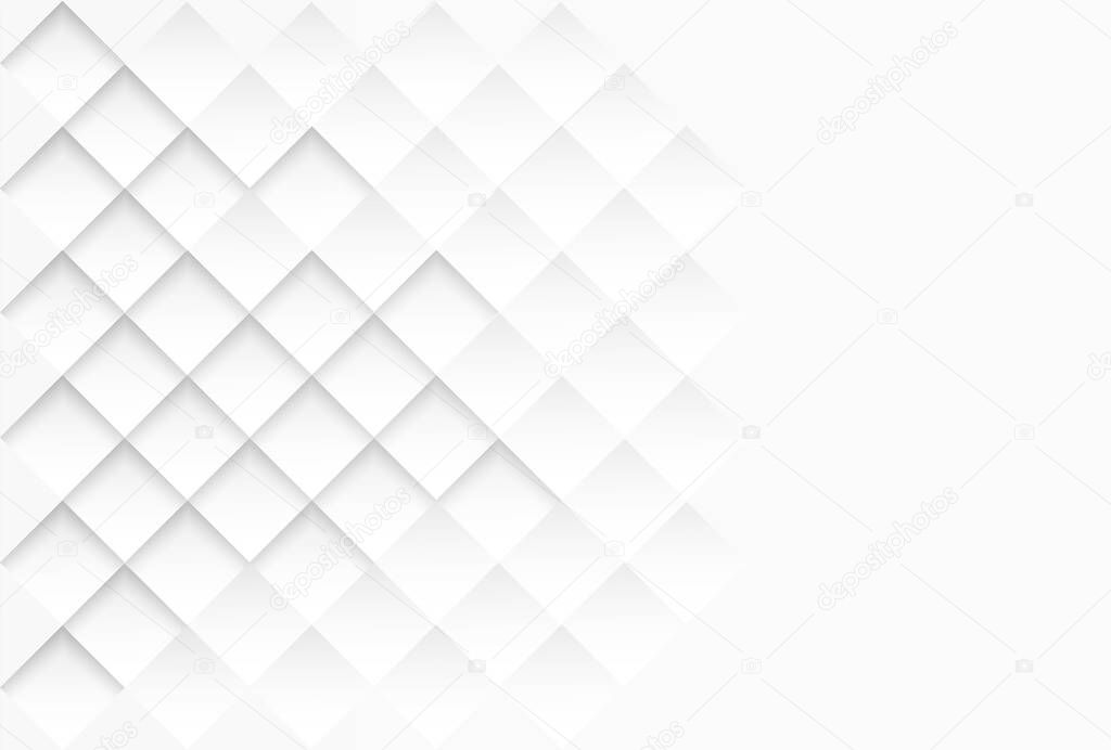 Abstract. paper square white background. light and shadow. Vector.
