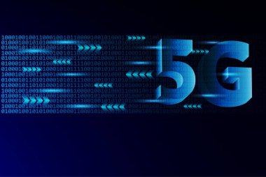 5G yeni kablosuz internet kablosuz bağlantısı. Küresel ağ yüksek hızlı yenilikçi bağlantı teknolojisi arka planı. vektör.