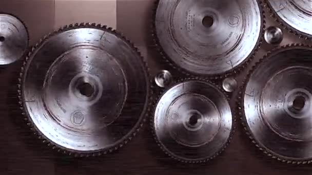背景与移动的齿轮 — 图库视频影像