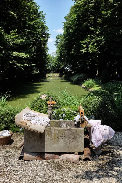 Casa Lavagem Parque Arborizado — Fotografia de Stock