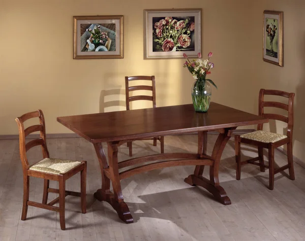 Umgebung Mit Tisch Und Stühlen — Stockfoto