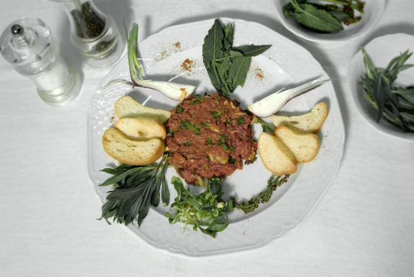 Assiette Viande Légumes — Photo