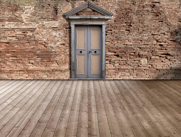 Внешняя Стена Дверьми Старинного Здания — стоковое фото