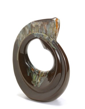 Beyaz arkaplanda vazo