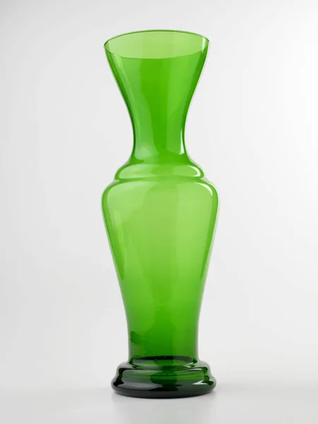 Glass vase on a white background
