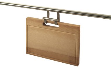 Beyaz arka planda mutfak kesme tahtası