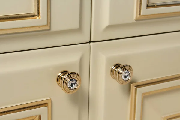 Golden Knob Kitchen Door — Stock Photo, Image