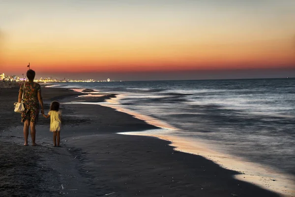 Paesaggio Marino Con Colori Dell Alba — Foto Stock