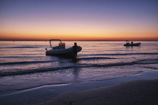 Paesaggio Marino Con Colori Dell Alba — Foto Stock