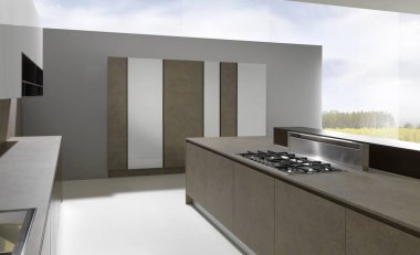 Modern mutfak ortamı detay