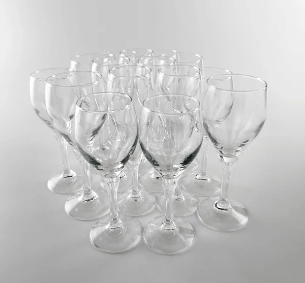 Transparante Glazen Bril Een Witte Achtergrond — Stockfoto