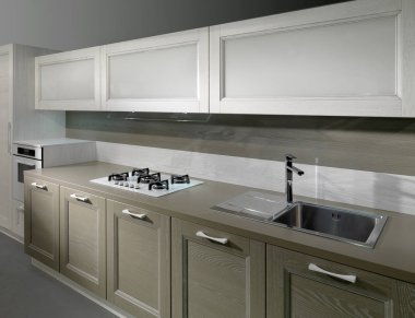 Modern mutfak ortamı detay