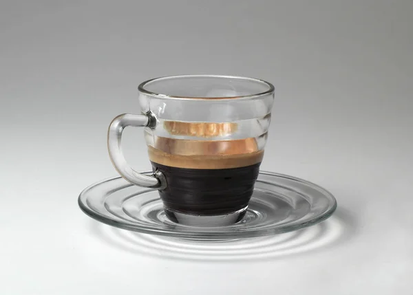 Coffee Cup Transparent Glass — Stock Photo, Image