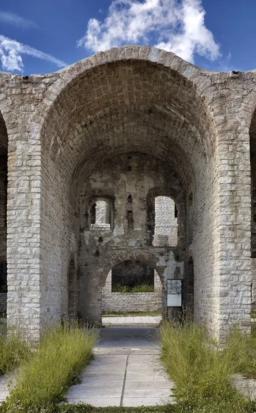 Mura Pietra Antico Castello Medievale — Foto Stock