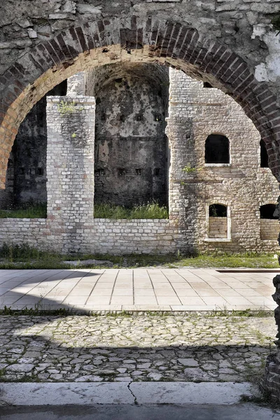 Paredes Pedra Antigo Castelo Medieval — Fotografia de Stock