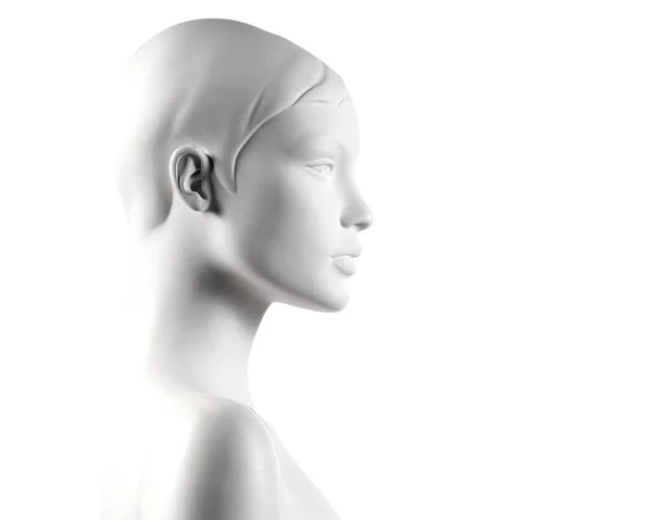 Beyaz arka planda kadın mankeni