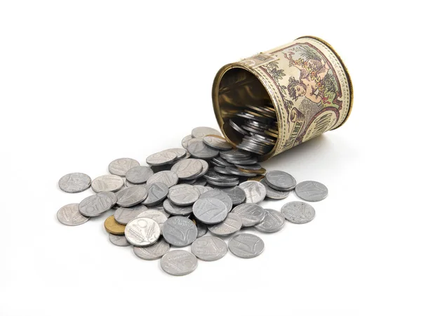 Set Alter Lira Münzen Auf Weißem Hintergrund — Stockfoto