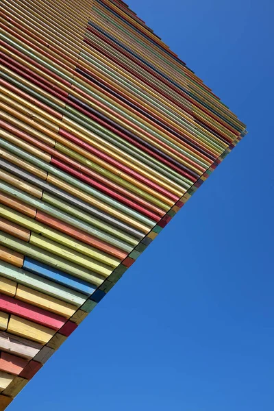 Textura Una Pared Madera Color Cielo Azul — Foto de Stock