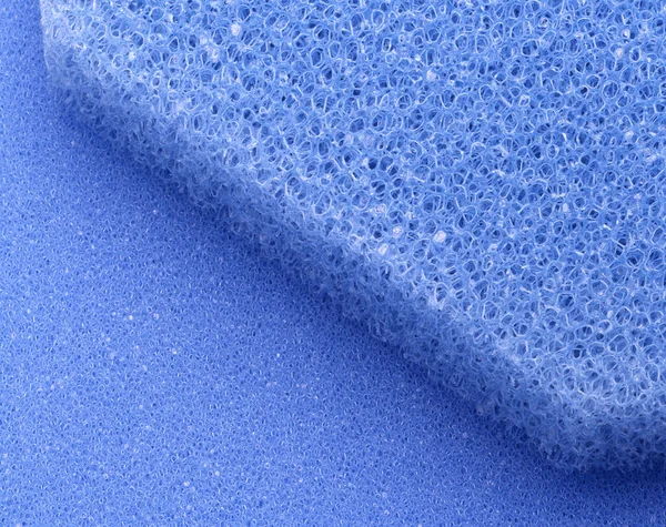 一块蓝色海绵的质地 — 图库照片