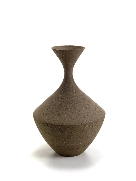 Terrakotta Vase Auf Neutralem Hintergrund — Stockfoto