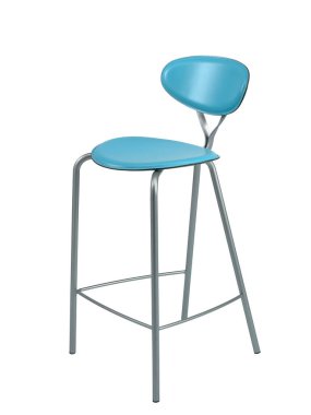 Tarafsız bir arkaplanda metal tabure