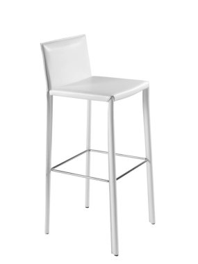 Tarafsız bir arkaplanda metal tabure