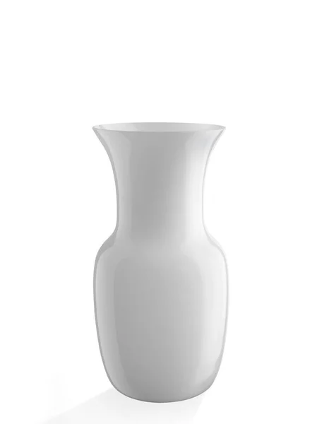 Beyaz arkaplanda beyaz cam kavanoz