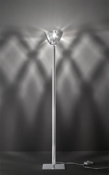 Modern Crystal Floor Lamp Neutral Background — Stock Photo, Image