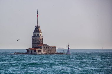 İstanbul, Türkiye 'de Bakire Kulesi (Leander' s Tower)