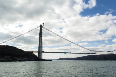 İSTANBUL, TURKEY - 7 Şubat 2016; Yavuz Sultan Selim Köprüsü, Üçüncü Köprü İstanbul için yeni bir boğaziçi.