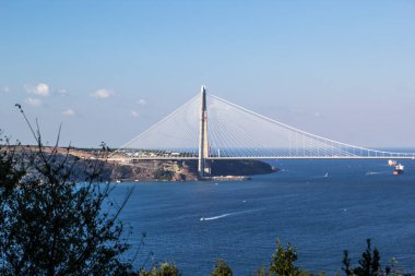 İSTANBUL, TURKEY - 7 Şubat 2016; Yavuz Sultan Selim Köprüsü, Üçüncü Köprü İstanbul için yeni bir boğaziçi.