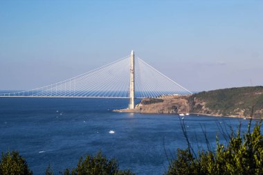 İSTANBUL, TURKEY - 7 Şubat 2016; Yavuz Sultan Selim Köprüsü, Üçüncü Köprü İstanbul için yeni bir boğaziçi.