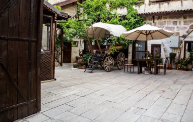 Türkiye 'den Kapadokya' daki Avanos mağara kenti manzarası