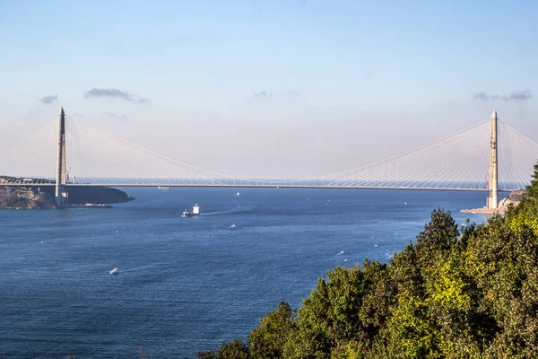 Istanbul Turkey Lutego 2016 Yavuz Sultan Selim Bridge Trzeci Most — Zdjęcie stockowe